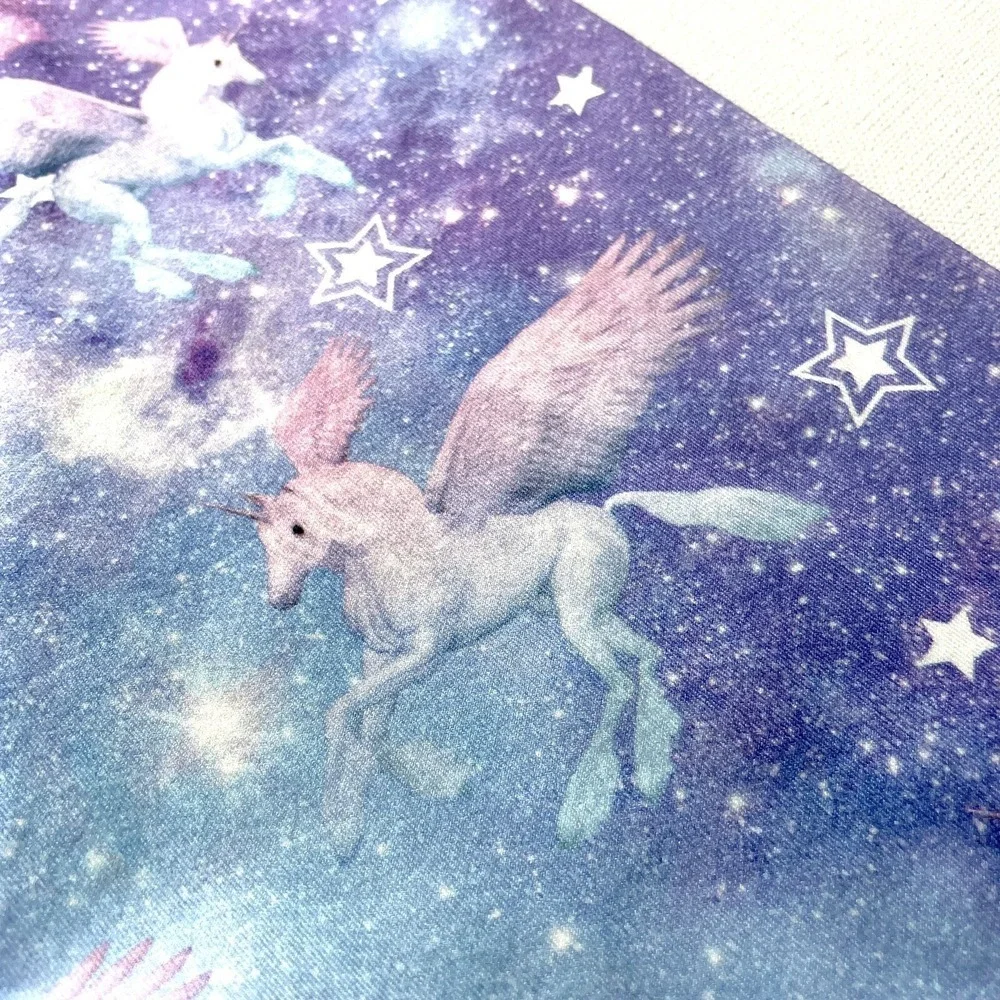 Capelli Girls M/L Blue Purple Unicorn Pegasus Fantasy Print Stretch Leggings Fit